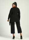 Wholesale Women's Casual Dual Pockets Long Sleeve Fringe Trim Cardigan - Liuhuamall
