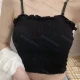 Wholesale Women's Casual Sexy Plain Spaghetti Strap Shirred Built-in Bra Lingerie F88# Black Clothing Wholesale Market Liuhua