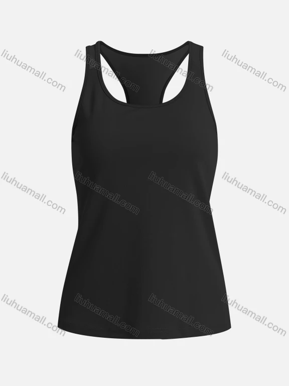 Wholesale Women's Sporty Plain Breathable Mesh Moisture Wicking Fitness Yoga Tank Top