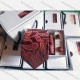 Wholesale Men's Fashion Paisley Embroidery Tie & Pocket Square & Pair Cufflinks Sets Brick Red Clothing Wholesale Market Liuhua