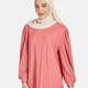 Women's Casual Plain Long Sleeve Blouse Coral Pink Clothing Wholesale Market -LIUHUA
