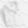 Wholesale Men's Formal Stand Collar Long Sleeve Buttons Texture Plain Shirt preview
