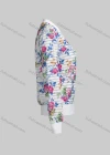 Wholesale Women's Casual Mock Neck Long Sleeve Zip Floral Print Striped Jacket 64345# - Liuhuamall