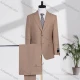 Wholesale Men's Business Lapel Single Breasted Plain Flap Pockets Blazer Jacket & Pants 2 Piece Set X7552# Camel Clothing Wholesale Market Liuhua