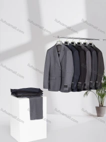 Wholesale Men's Business Lapel Single Breasted Striped Flap Pockets Blazer Jacket & Pants 2 Piece Set X8017#, LIUHUA CLOTHING WHOLESALE