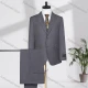 Wholesale Men's Business Lapel Single Breasted Striped Flap Pockets Blazer Jacket & Pants 2 Piece Set X8017# Gray Clothing Wholesale Market Liuhua