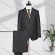 Wholesale Men's Business Lapel Single Breasted Striped Flap Pockets Blazer Jacket & Pants 2 Piece Set X8017# Dim Gray Clothing Wholesale Market Liuhua