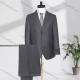Wholesale Men's Business Lapel Single Breasted Plain Flap Pockets Blazer Jacket & Pants 2 Piece Set X8018# Gray Clothing Wholesale Market Liuhua