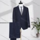 Wholesale Men's Business Lapel Single Breasted Plain Flap Pockets Blazer Jacket & Pants 2 Piece Set X8018# Navy Clothing Wholesale Market Liuhua