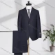 Wholesale Men's Business Lapel Single Breasted Plain Flap Pockets Blazer Jacket & Pants 2 Piece Set X8018# Dim Gray Clothing Wholesale Market Liuhua