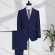 Wholesale Men's Business Lapel Single Breasted Striped Flap Pockets Blazer Jacket & Pants 2 Piece Set X8028# Medium Blue Clothing Wholesale Market Liuhua