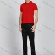 Wholesale Men's Casual Plain Embroidery Short Sleeve Split Side Polo Shirt LF005# Red Clothing Wholesale Market Liuhua
