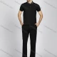 Wholesale Men's Casual Plain Embroidery Short Sleeve Split Side Polo Shirt LF005# Black Clothing Wholesale Market Liuhua
