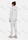 Wholesale Women's Casual Hooded Drawstring Long Sleeve Kangaroo Pocket Plain Hoodies & Pants 2-Piece Set 2220# - Liuhuamall