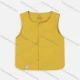 Wholesale Girls' Sleeveless Round Neck Button Down Diamond Stitch Puffer Vest Coats Yellow Clothing Wholesale Market Liuhua