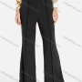Wholesale Women's High Waist Buckle Belted Solid Flared Trousers preview