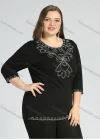 Wholesale Women's Plus Size Round Neck Short Sleeve Embroidery Casual Top - Liuhuamall