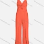 Wholesale Women's Boho Plain Twist Crop Cami Top & Pant Sets preview