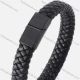 Wholesale Microfiber Leather Magnetic Buckle Bracelet PW740# Black Clothing Wholesale Market Liuhua