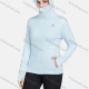 Wholesale Women's Sporty Hooded Windproof Slim Fit Dual Pockets Long Sleeve Jackets 1389-Blue# Blue Clothing Wholesale Market Liuhua