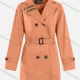 Wholesale Women's Casual Plain Zipper Lapel Double Breasted Long Sleeve Trench Coat With Belt 26 Clothing Wholesale Market Liuhua
