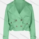 Wholesale Women's Casual Plain Lapel Double Breasted Long Sleeve Flap Pockets Drawstring Crop Trench Coat Jacket 23# Clothing Wholesale Market Liuhua