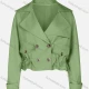 Wholesale Women's Casual Plain Lapel Double Breasted Long Sleeve Flap Pockets Drawstring Crop Trench Coat Jacket 55# Clothing Wholesale Market Liuhua