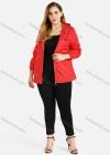 Wholesale Women's Plus Size Plain Long Sleeve Zipper Jacket With Hood - Liuhuamall