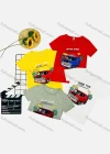 Wholesale Boy's Casual Pattern & Letter Print Round Neck Short Sleeve Tee - Liuhuamall