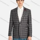 Wholesale Men's Vintage Lapel Long Sleeve One Button Plaid Blazer Jackets Brown Clothing Wholesale Market Liuhua