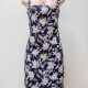 Women's Casual Floral Print Short Cami Dress Dark Blue Clothing Wholesale Market -LIUHUA