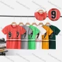 Wholesale Boy's Casual Striped Number & Letter Print Round Neck Short Sleeve Modal Cotton Tee preview