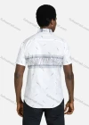 Wholesale Men's Abstract Print Button Down Short Sleeve Casual Shirt - Liuhuamall