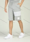 Wholesale Men's Short Sleeve Round Neck Plain T-Shirt Striped Shorts Set - Liuhuamall