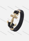 Wholesale Genuine Leather Stainless Steel Toggle Clasps Bracelet PW785# - Liuhuamall