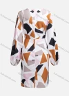 Wholesale Women's Casual Crew Neck Long Sleeve Wrap Hem Colorblock Dress 7705# - Liuhuamall
