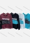 Wholesale Men's 100%Cotton Casual Letter Print Drawstring Round Neck Long Sleeve Hoodie - Liuhuamall