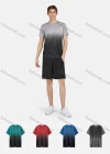 Wholesale Men's Sporty Round Neck Short Sleeve Gradient Quick Dry Breathable T-Shirt - Liuhuamall