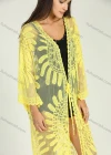 Wholesale Women's Plain Embroidered Lace Bikini Cover Up Cadigan - Liuhuamall