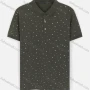 Wholesale Men's Casual Short Sleeve Allover Star Print Daily Polo Shirt preview