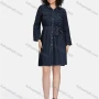 Wholesale Women's Casual Collared Long Sleeve Button Down Lace Up Denim Shirt Dress 5418# preview