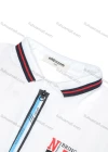 Wholesale Boy's Casual Letter Graphic Quarter Zip Adorn Buckle Short Sleeve Polo Shirt - Liuhuamall