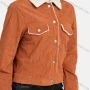 Wholesale Women's Long Sleeve Thermal Lined Buttons Fake Pockets Corduroy Jacket preview
