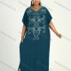 Wholesale Women's African Plus Size Vintage Round Neck Robe Batwing Sleeve Floral Embroidery Plain Kaftan Dress 12# Clothing Wholesale Market Liuhua