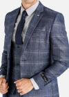 Wholesale Men's Formal Business 3-Piece Slim Fit One Button Plaid Suit Set - Liuhuamall