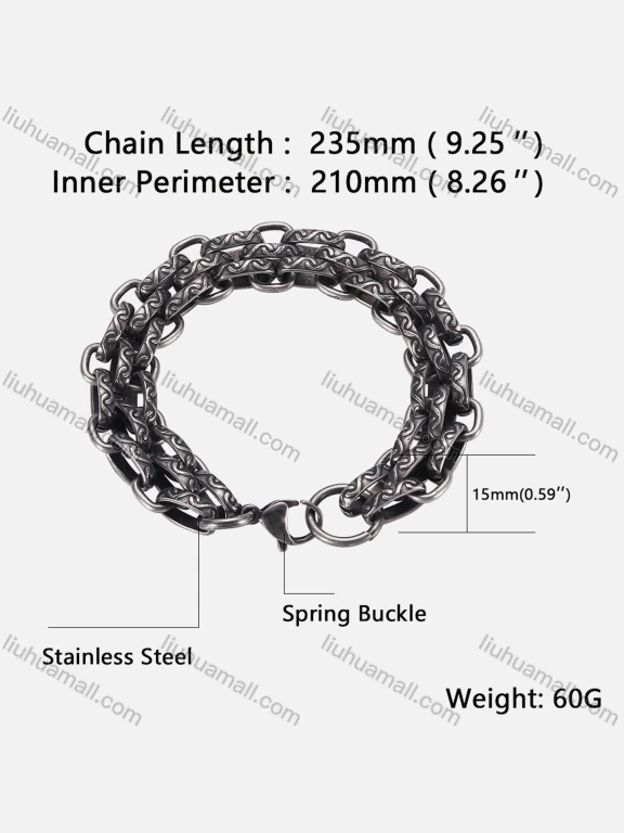 Wholesale Stainless Steel Carved Bracelet GS0122#