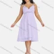 Wholesale Women's Sexy Deep V Neck Hollow Out Guipure Lace Sleeveless Cami Knee Length Dress 1818# Lavender Clothing Wholesale Market Liuhua