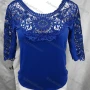 Wholesale Women's Vintage 3/4 Sleeve Guipure Lace Trim Embroidery Plain Tops preview