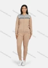 Wholesale Women's Sport Hooded Colorblock Letter Print Zipper Long Sleeve Top & Jogger Sets - Liuhuamall