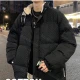Wholesale Men's Fashion Plain Button Down Patch Pocket Stand Collar Cotton-Padded Puffer Jacket 6-2366# Black Clothing Wholesale Market Liuhua